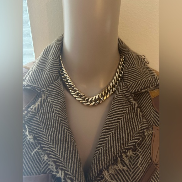 BOB MARLEY ONE OF A KIND Reworked Herringbone Blazer w Leather Patchwork - Picture 5 of 9